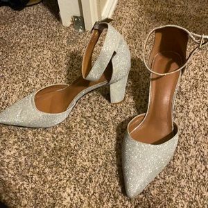 Wedding/Prom Silver Sparkle Heels